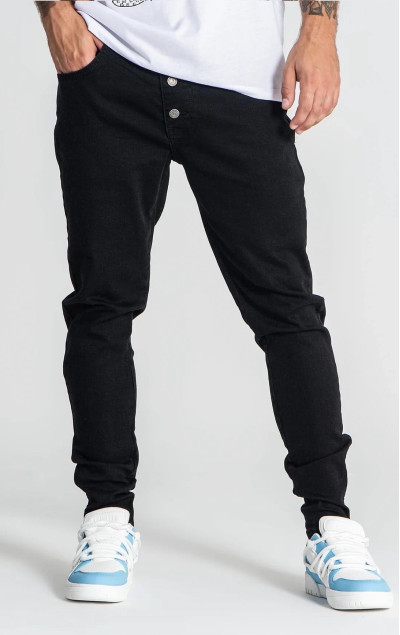 Gianni Kavanagh Black Button Up Zipper Jeans