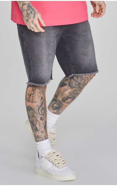 Sik Silk Męskie Czarne Szorty Denim