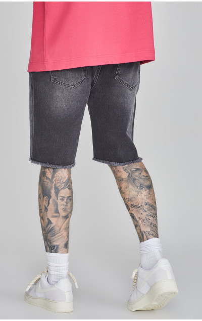 Sik Silk Męskie Czarne Szorty Denim