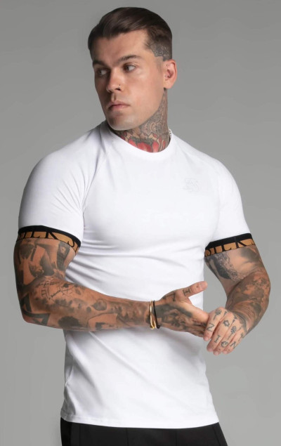 Sik Silk Pánské Bílé Tričko Tech