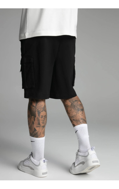 Sik Silk Black Cargo Shorts