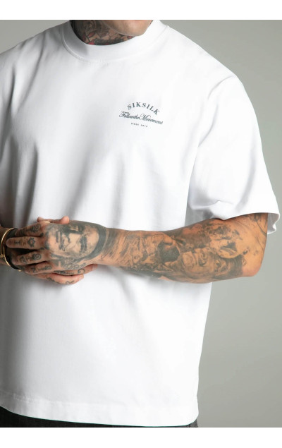 Sik Silk White Logo T-Shirt