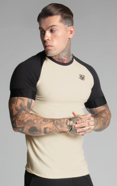 Sik Silk Ecru Black Tech T-Shirt