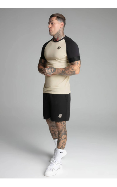 Sik Silk Ecru Black Tech T-Shirt
