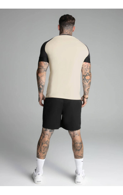 Sik Silk Ecru Black Tech T-Shirt