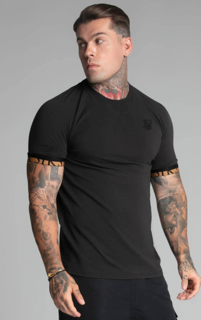 Sik Silk Pánské Černé Tričko Tech