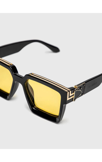 Gianni Kavanagh Żółte Okulary Przeciwsłoneczne Fashionista