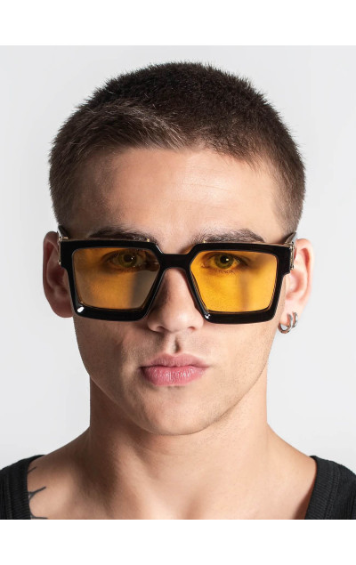 Gianni Kavanagh Żółte Okulary Przeciwsłoneczne Fashionista