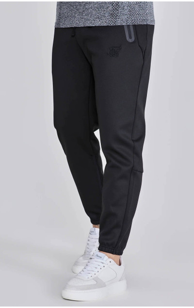 Sik Silk Black Tapered Joggers