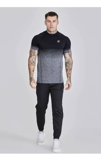 Sik Silk Pánske Čierne Tepláky Tapered