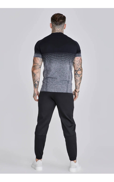 Sik Silk Black Tapered Joggers