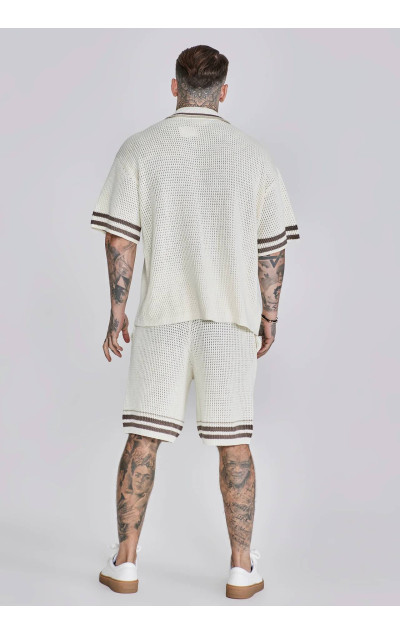 Sik Silk White Knitted Shirt
