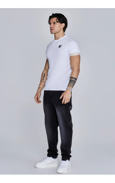 Sik Silk Męski Biały Tech T-Shirt