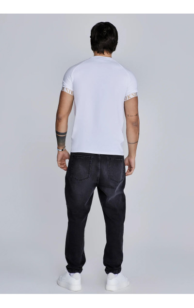 Sik Silk Męski Biały Tech T-Shirt