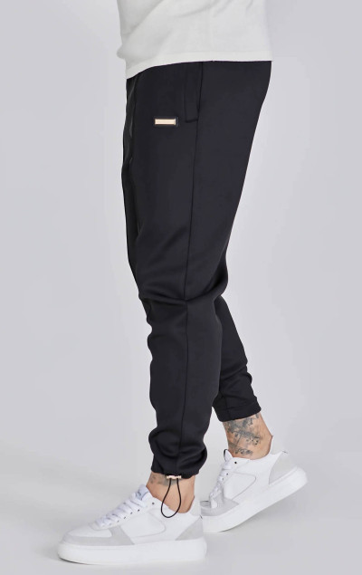 Sik Silk Pánske Čierne Tepláky Smart Cargo