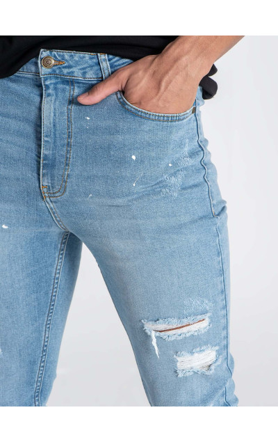 Gianni Kavanagh Light Blue Rebel Ripped Jeans