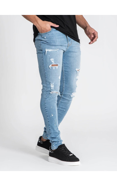 Gianni Kavanagh Light Blue Rebel Ripped Jeans