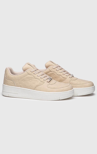 Gianni Kavanagh Beige Logomania Sneakers