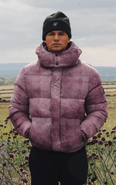 Sik Silk Pánska Bordová Bunda Puffer