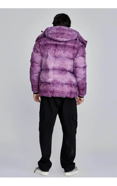 Sik Silk Burgundy Puffer Jacket