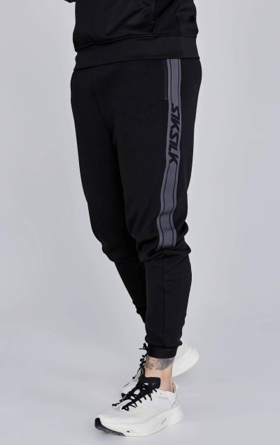 Sik Silk Black Muscle Fit Hoodie and Joggers Set