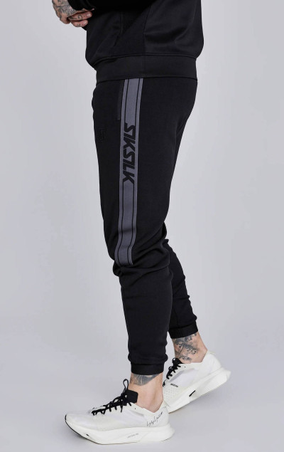 Sik Silk Męski Czarny Dres Muscle Fit