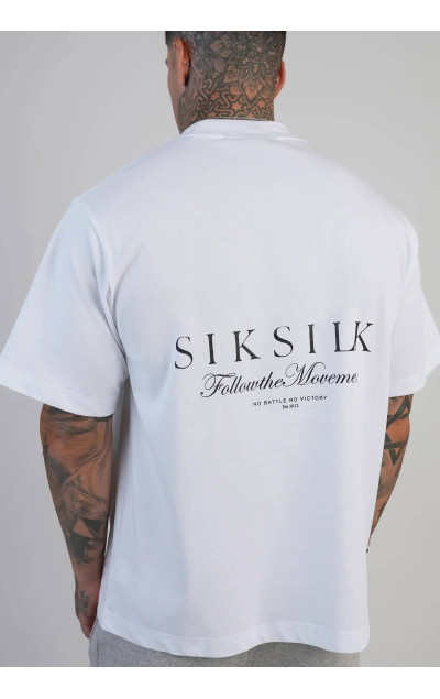 Sik Silk White Graphic T-Shirt