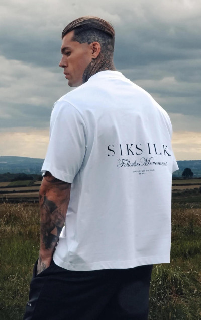 Sik Silk Pánské Bílé Tričko Graphic