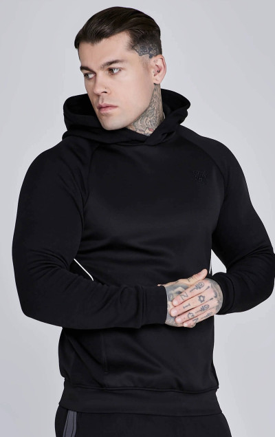 Sik Silk Pánska Čierna Mikina Muscle Fit