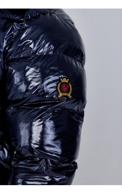 Sik Silk Męska Niebieska Kurtka Puchowa High Shine