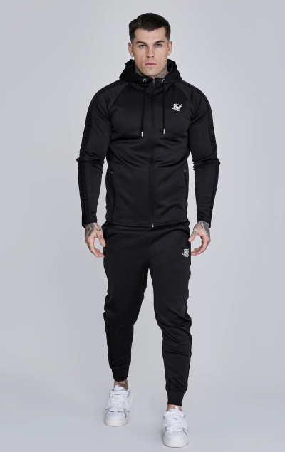 Sik Silk Black Hoodie and Joggers Set