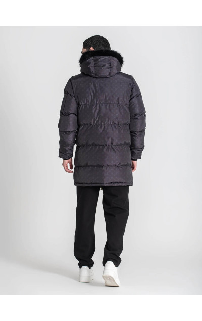 Gianni Kavanagh Black Logomania Coat