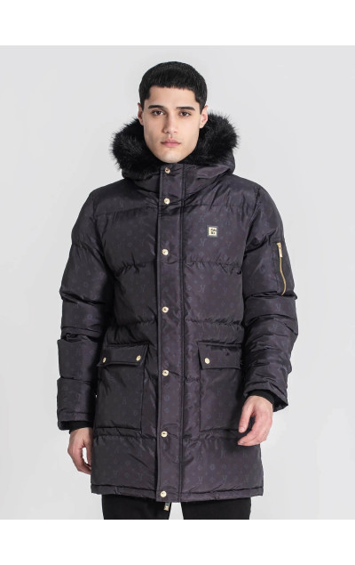 Gianni Kavanagh Black Logomania Coat
