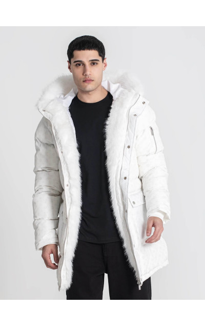 Gianni Kavanagh White Logomania Coat