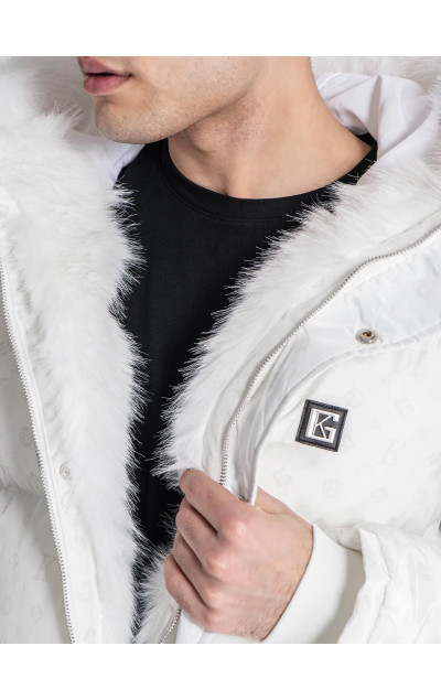 Gianni Kavanagh White Logomania Coat