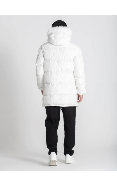 Gianni Kavanagh White Logomania Coat