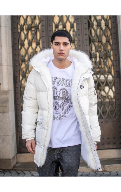 Gianni Kavanagh White Logomania Coat