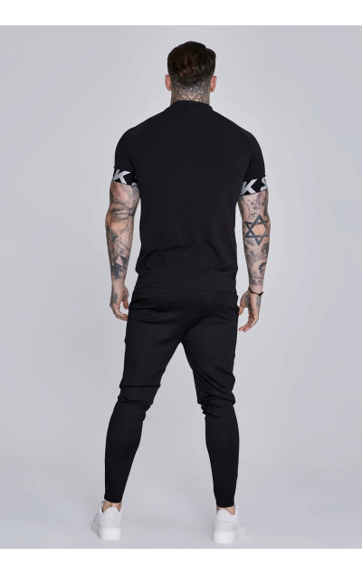 Sik Silk Męskie Czarne Spodnie Dresowe Essential Poly