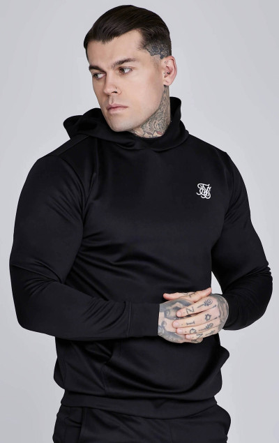 Sik Silk Black Essentials Poly Hoodie