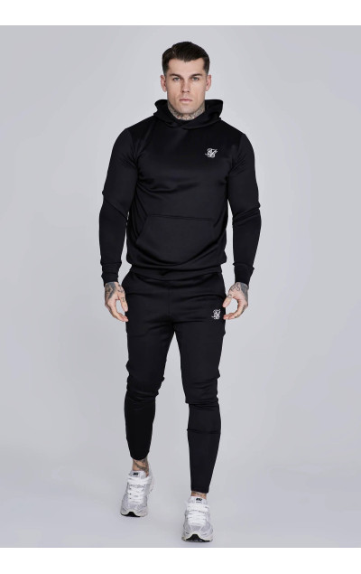 Sik Silk Herren Schwarzes Kapuzen-Sweatshirt Essentials Poly