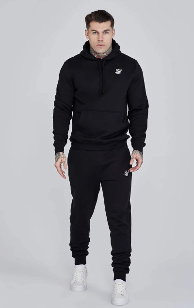 Sik Silk Black Essential Overhead Tracksuit