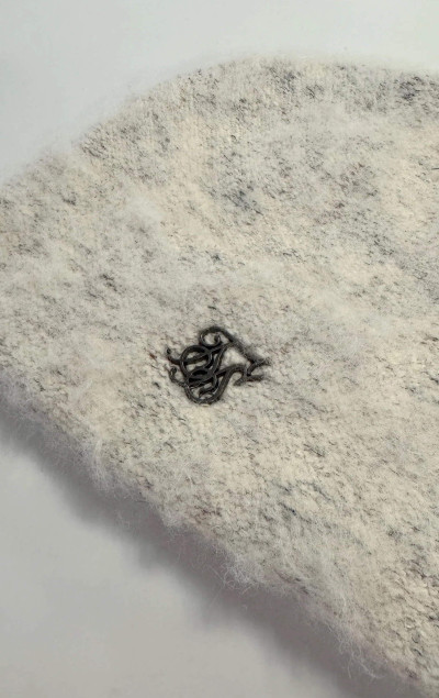 Sik Silk Ecru Winter Knitted Beanie