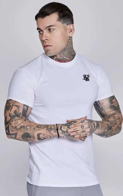 Sik Silk Herren Weißes T-Shirt Essentials