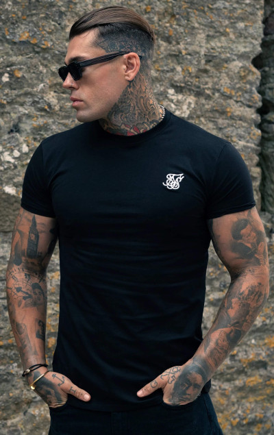 Sik Silk Férfi Fekete Póló Essentials