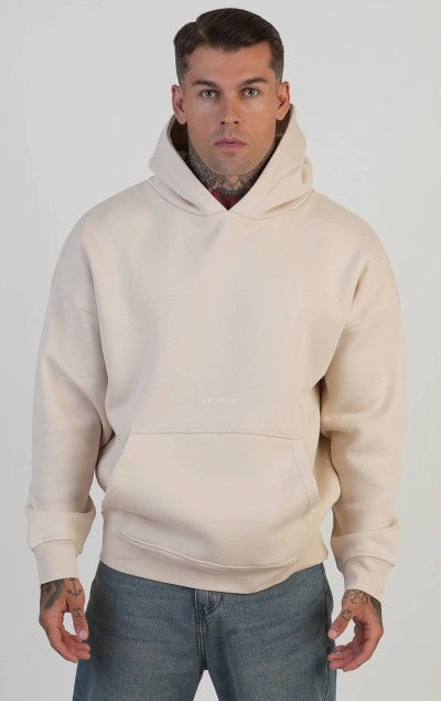 Sik Silk Męska Beżowa Bluza Graphic