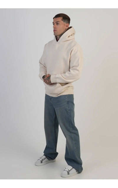 Sik Silk Ecru Graphic Hoodie