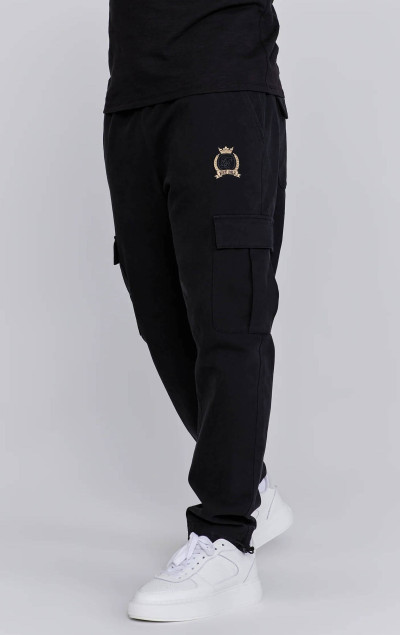 Sik Silk Pantaloni Cargo Negri pentru Bărbați