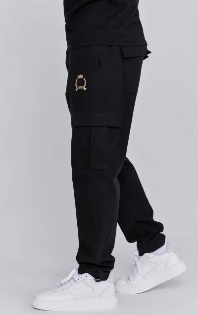 Sik Silk Black Cargo Pants