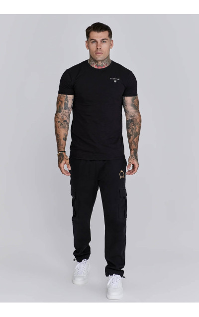 Sik Silk Black Cargo Pants