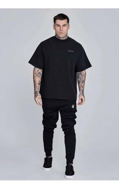 Sik Silk Męskie Czarne Spodnie Dresowe Essentials